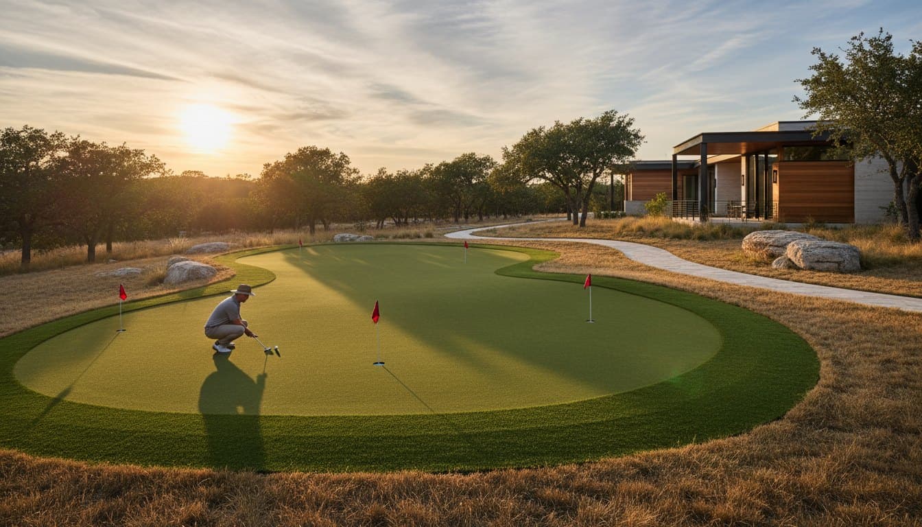 The Green: shaped residential putting green
